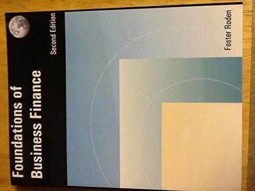 Cover for Foundations of business finance