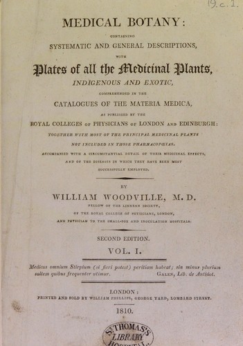 Cover for Medical botany