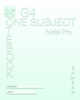 Cover for N+ G4, One Subject Notebook- Shmeen Theme, Note Pro (107 Pages)