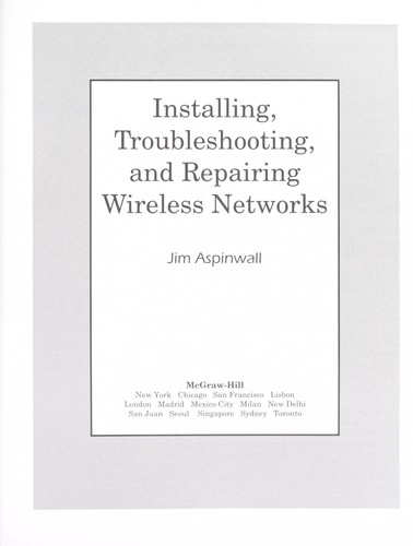 Cover for Installing, Troubleshooting, and Repairing Wireless Networks