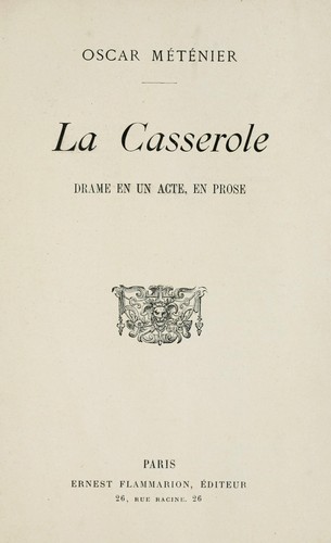 Cover for La casserole