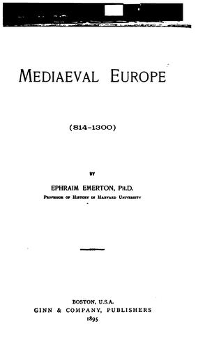 Cover for Mediaeval Europe. (814-1300)
