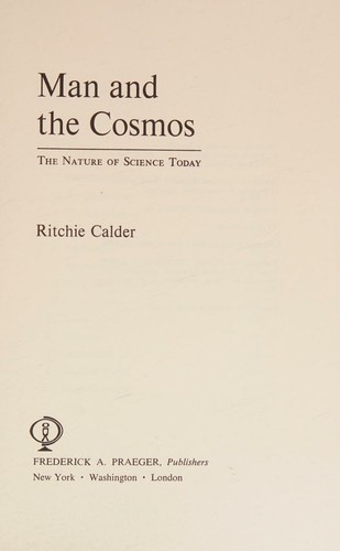 Cover for Man and the cosmos
