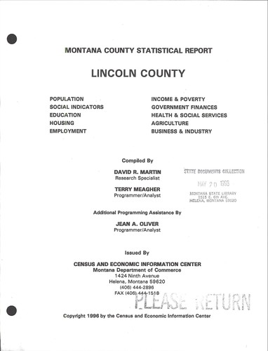 Cover for Lincoln County