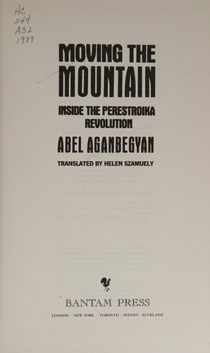 Cover for Moving the Mountain