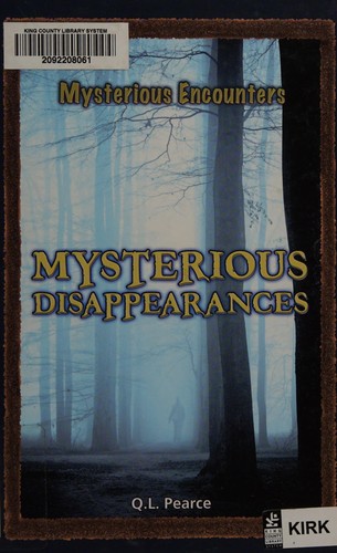Cover for Mysterious disappearances