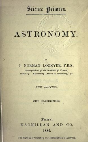 Cover for Astronomy.