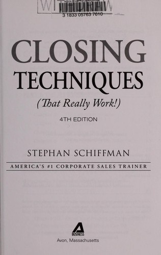 Cover for Closing techniques (that really work!)