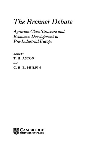 Cover for The Brenner debate