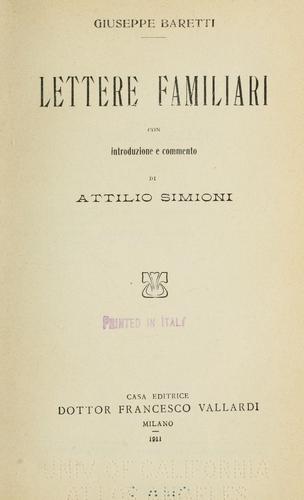 Cover for Lettere familiari