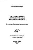 Cover for Diccionario de apellidos judíos