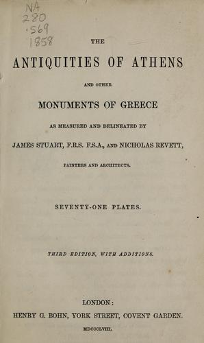 Cover for The antiquities of Athens and other monuments of Greece
