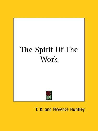 Cover for The Spirit Of The Work
