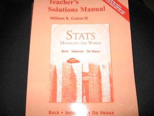 Cover for Teacher's Solutions Manual Stats Modeling The World