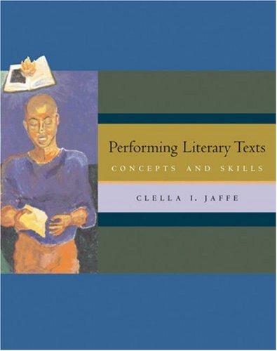 Cover for Performing Literary Texts