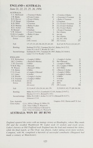 Cover for The Lord's test, 1884-1989