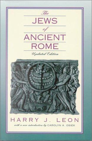 Cover for The Jews of ancient Rome