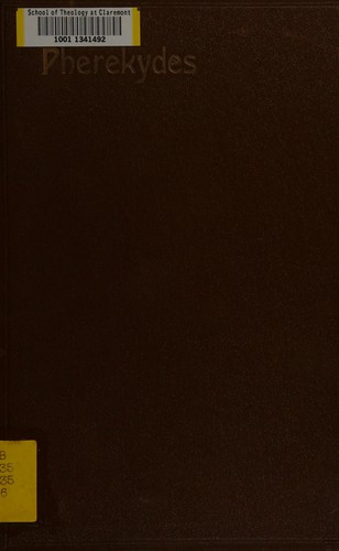Cover for Zur Theogonie des Pherekydes von Syros