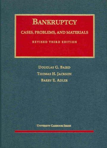 Cover for Cases, problems, and materials on bankruptcy
