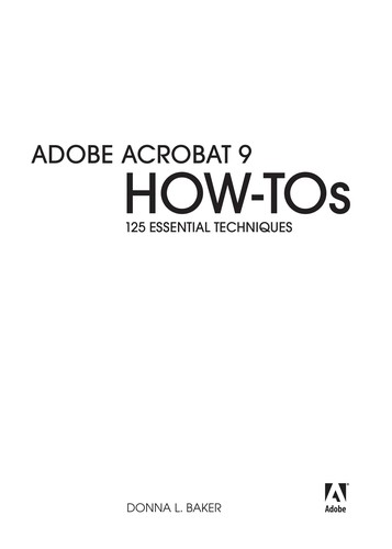 Cover for Adobe Acrobat 9