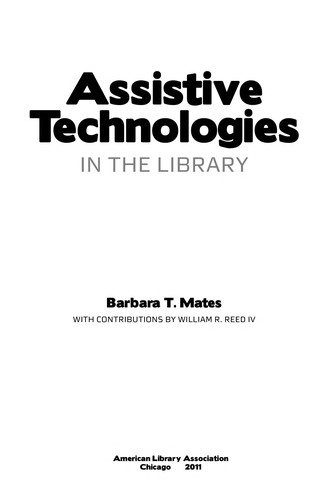 Cover for Assistive technologies in the library