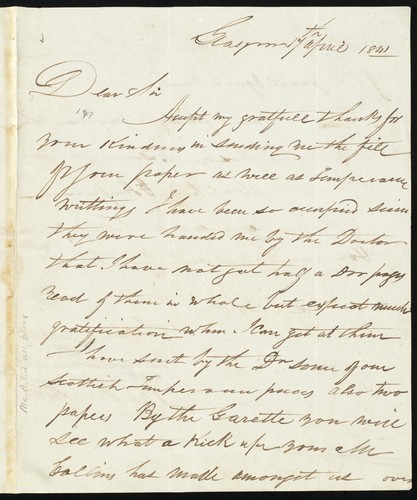 Cover for [Letter to] Dear Sir