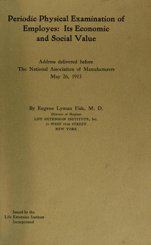 Cover for Periodic physical examination of employes