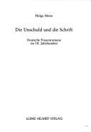 Cover for Die Unschuld und die Schrift