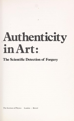 Cover for Authenticity in art