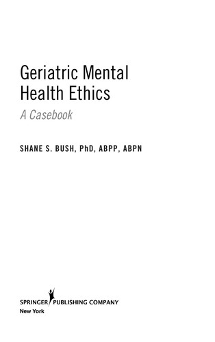 Cover for Geriatric mental health ethics