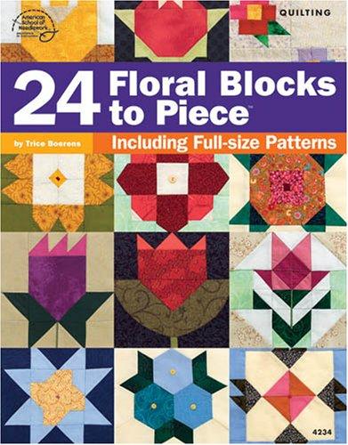 Cover for 24 Floral Blocks to Piece