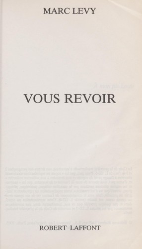 Cover for Vous revoir