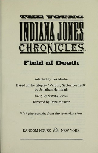 Cover for FIELD OF DEATH #TV-2 (The Young Indiana Jones Chronicles, TV-2)