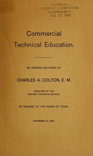 Cover for Commercial technical education