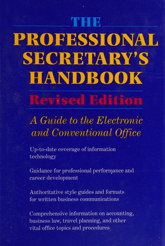 Cover for The Professional secretary's handbook.