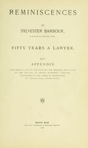 Cover for Reminiscences