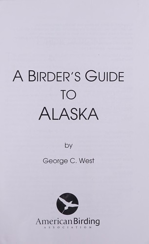 Cover for A birder's guide to Alaska