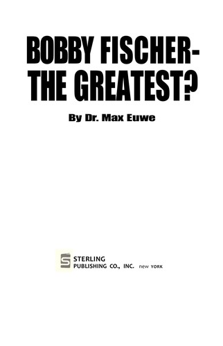 Cover for Bobby Fischer--the greatest?