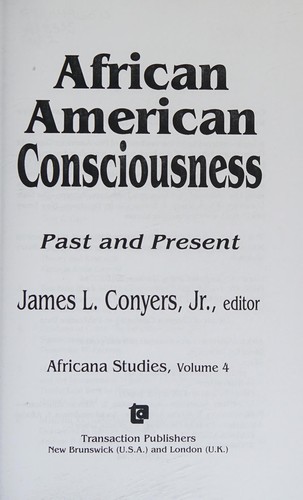 Cover for African American consciousness