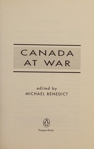 Cover for Canada at war