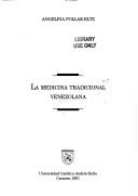 Cover for La medicina tradicional venezolana