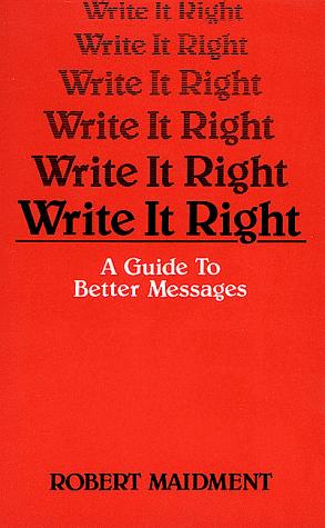 Cover for Write it right