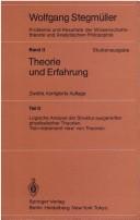 Cover for Logische Analyse der Struktur ausgereifter physikalischer Theorien. 'Non-statement view' von Theorien