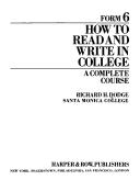 Cover for How to read and write in college