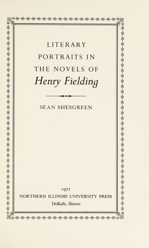 Cover for Literary portraits in the novels of Henry Fielding.