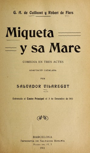 Cover for Miqueta y sa mare