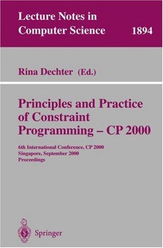 Cover for Principles and Practice of Constraint Programming - CP 2000