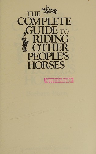 Cover for The complete guide to riding other people's horses