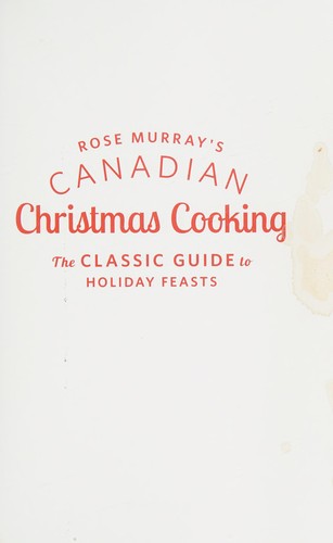 Cover for Rose Murray's Canadian Christmas Cooking