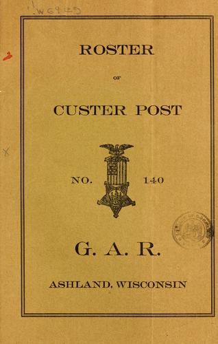 Cover for Roster of Custer post, no. 140, G. A. R.